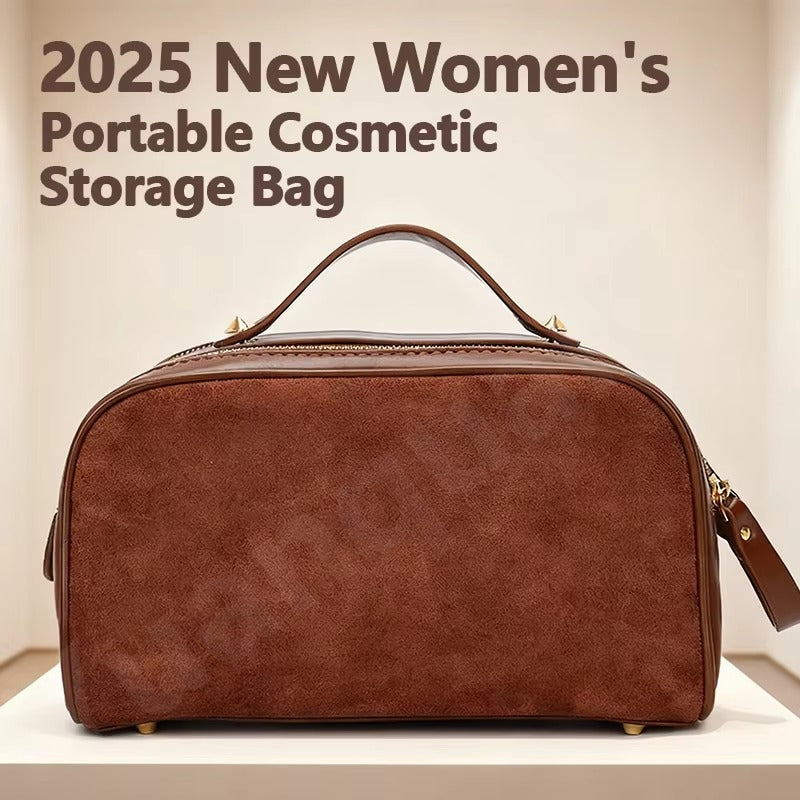 Solid Color Wash Bag - Large Capacity Travel Cosmetic Organizer