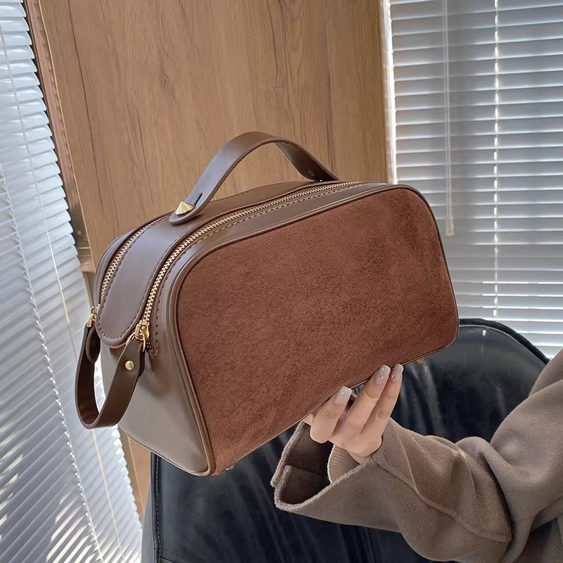 Solid Color Wash Bag - Large Capacity Travel Cosmetic Organizer